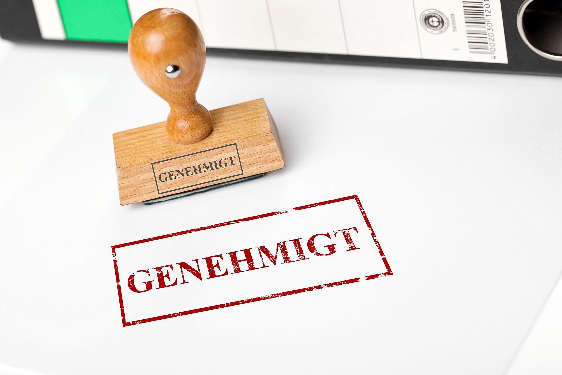 Stempel "Genehmigt"