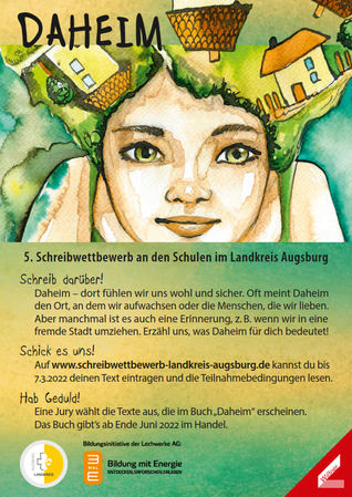 Flyer Schreibwettbewerb "Daheim"