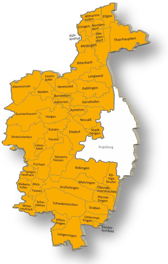 Kommunen im Landkreis Augsburg | Landkreis Augsburg