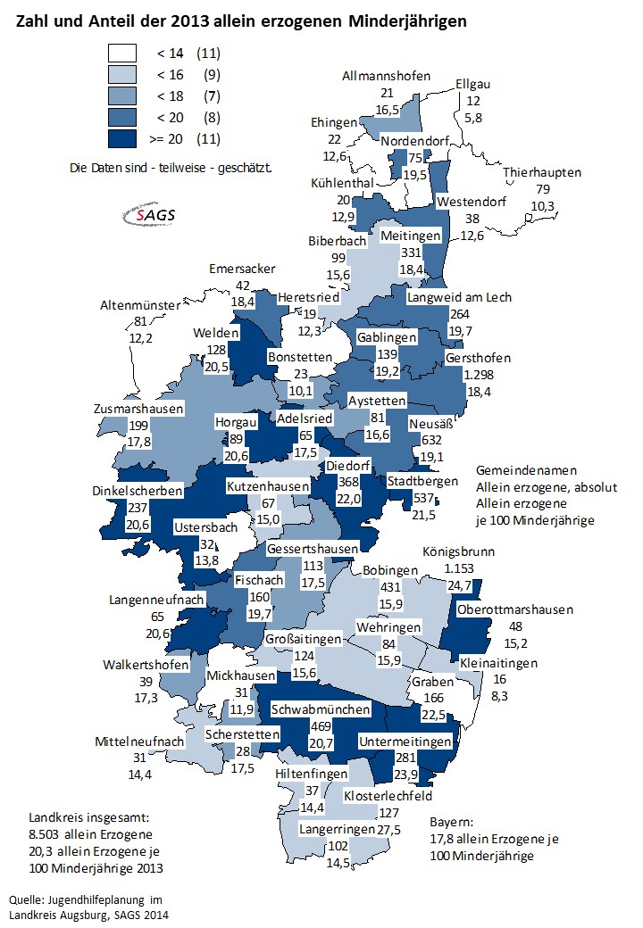Karte_Landkreis_Augsburg_Zahl_der_Kinder_bei_Alleinerziehenden